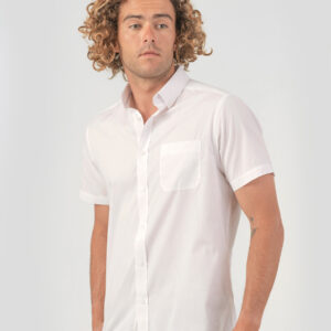 Camicia uomo manica corta popeline